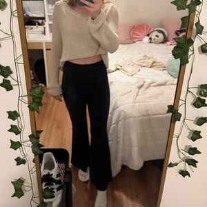 Aerie black flair cozy pants